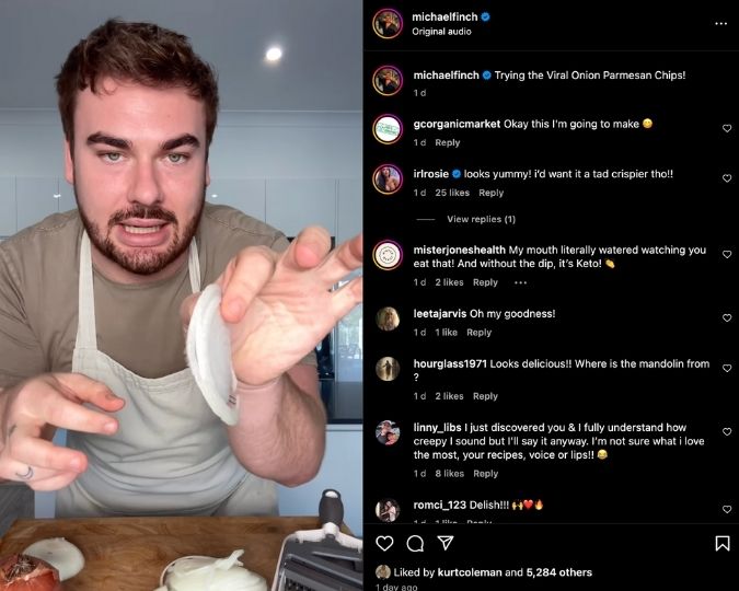 Screenshot of Michael Finch’s TikTok feed
