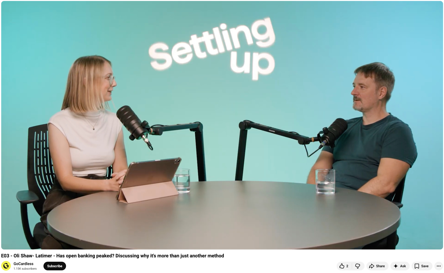 GoCardless podcast episode on YouTube about open banking featuring Blackbaud senior director Oli Shaw 