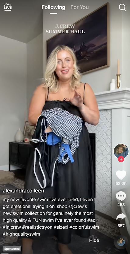 TikTok ad example